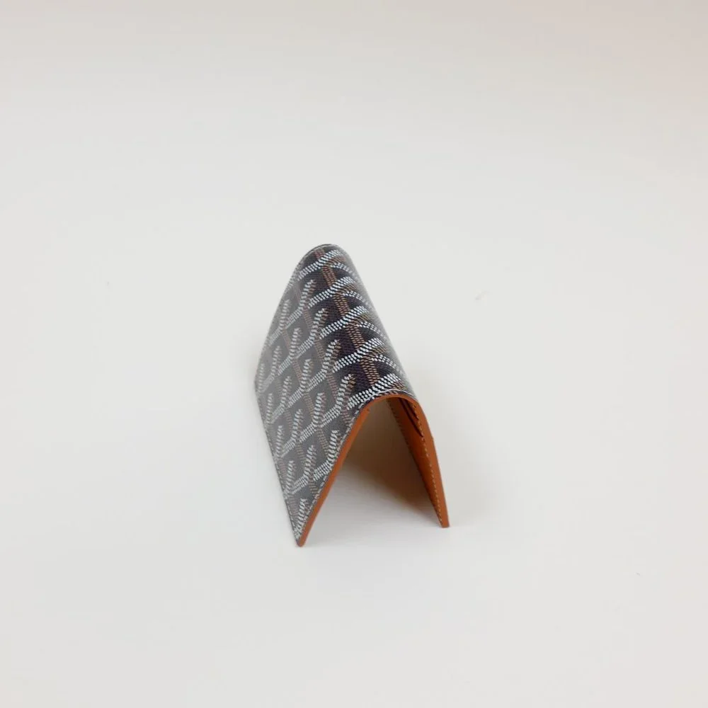 Goyard Goyardine Saint Marc Folding Card Case Black /Brown